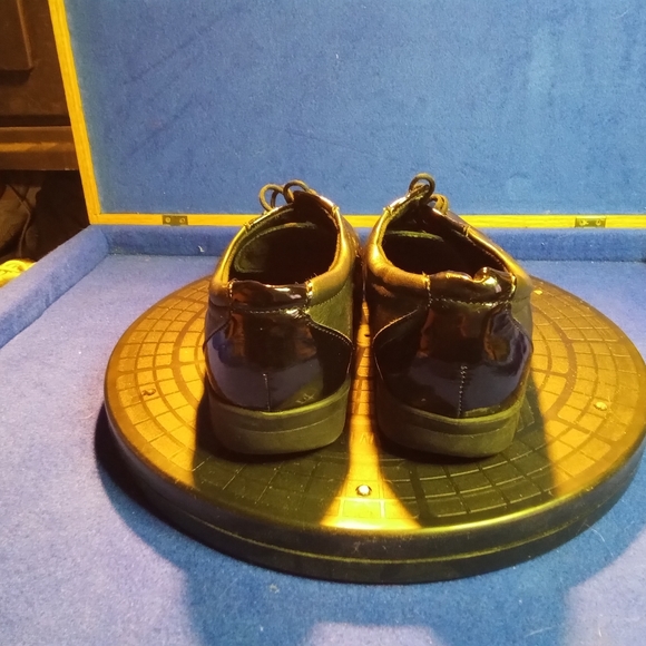 Munro American Sport Black Leather Black Patent Lace Up Oxfords, Sz. 8W-US - Picture 6 of 9